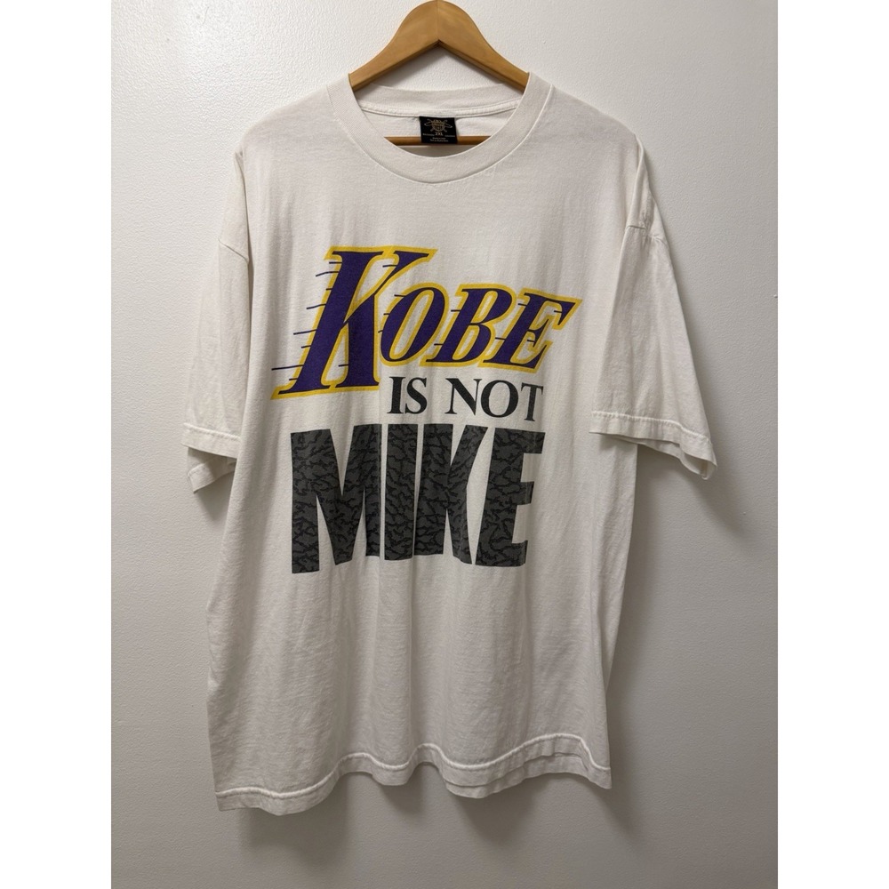 Sneaktip White T Shirt "Kobe is not Mike" Men's 2XL NBA Kobe Bryant Air Jordan